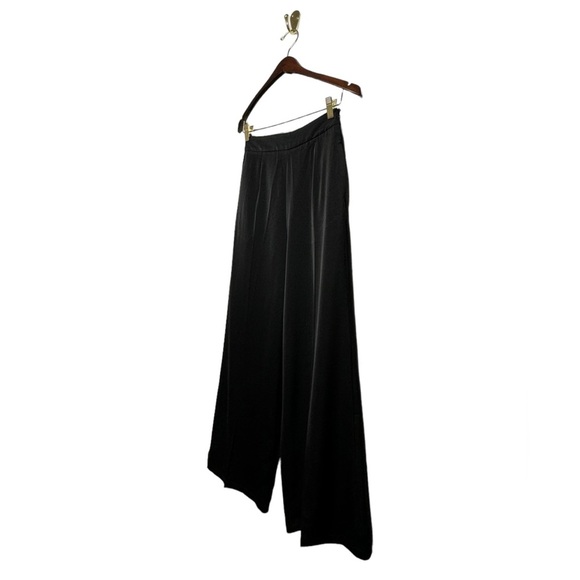 **sale**COMMENSE Oversized Satin Wide Leg Dress Pants Black XS - Picture 6 of 10